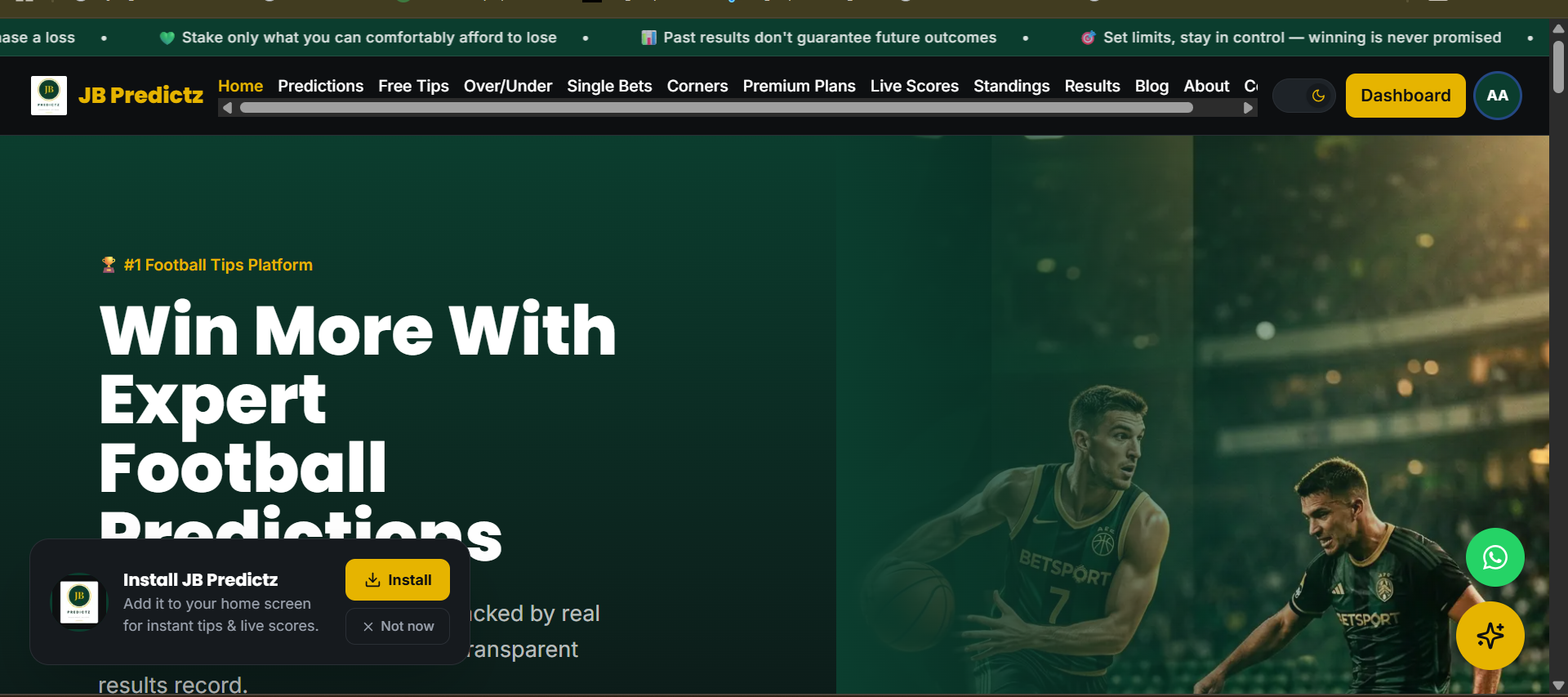 JB Predictz website