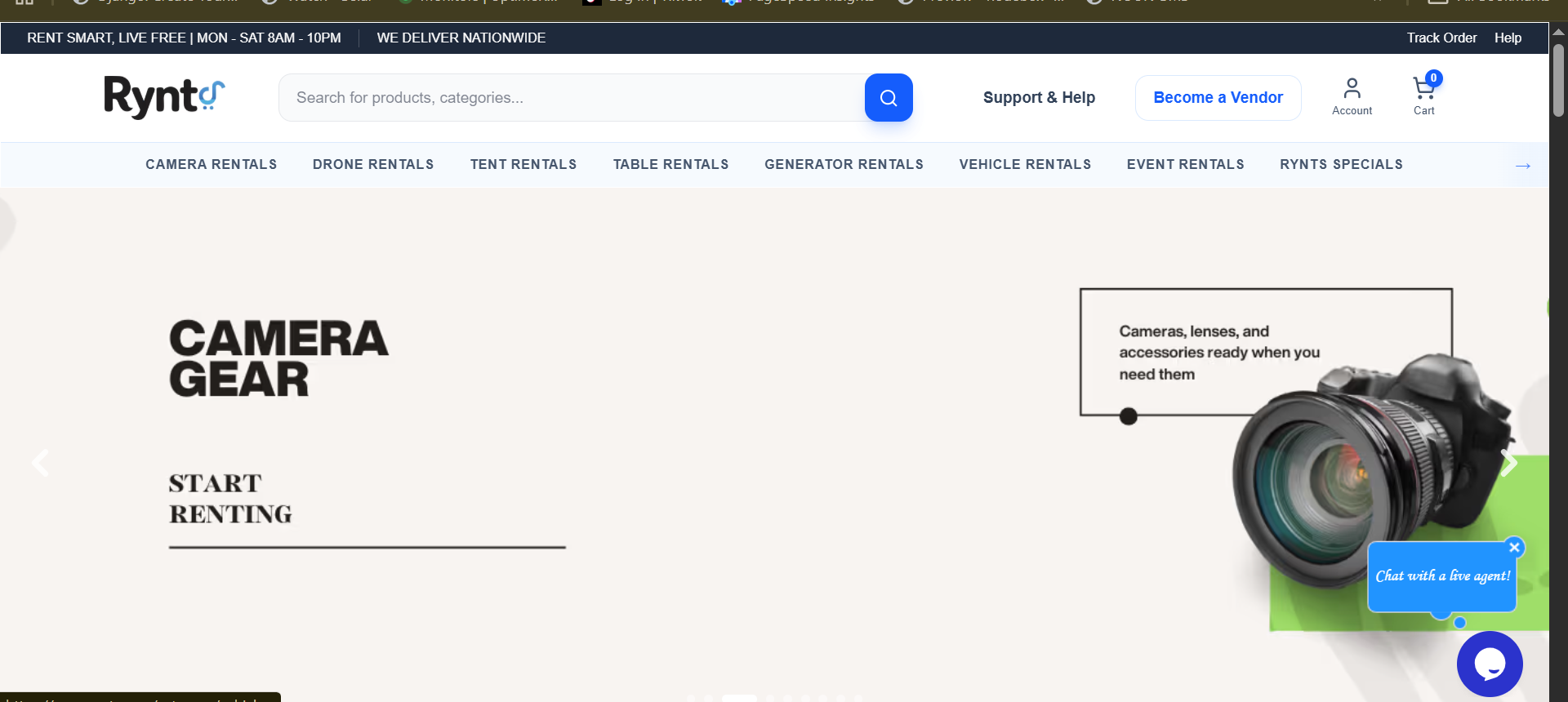 Rynts website banner